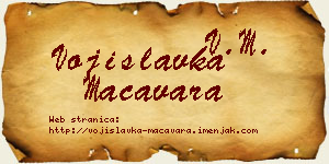 Vojislavka Macavara vizit kartica